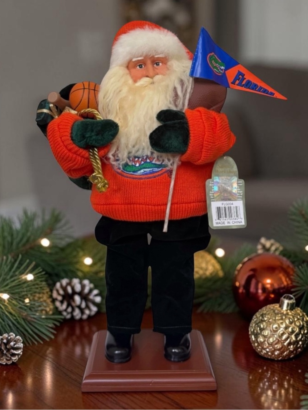Santa’s Workshop 15” Florida Gators Proud Santa Claus Figurine